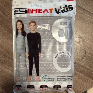 Warm Unisex 32 Degrees Kids Gray Thermal Set